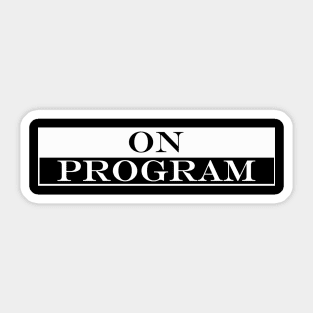 on program Sticker